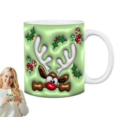 Christmas Character Cups Ceramic Holiday Coffee Mugs 3D Christmas Mugs Christmas Mugs Santa Cups For Hot Coffee Cold Tea Friends