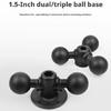View-Adjusting 2-Ball Base Mount for Fish Finder and Navigation Use, 1.5 Inch 38Mm Round Base for Supported Hardware Arrangements in Vehicles