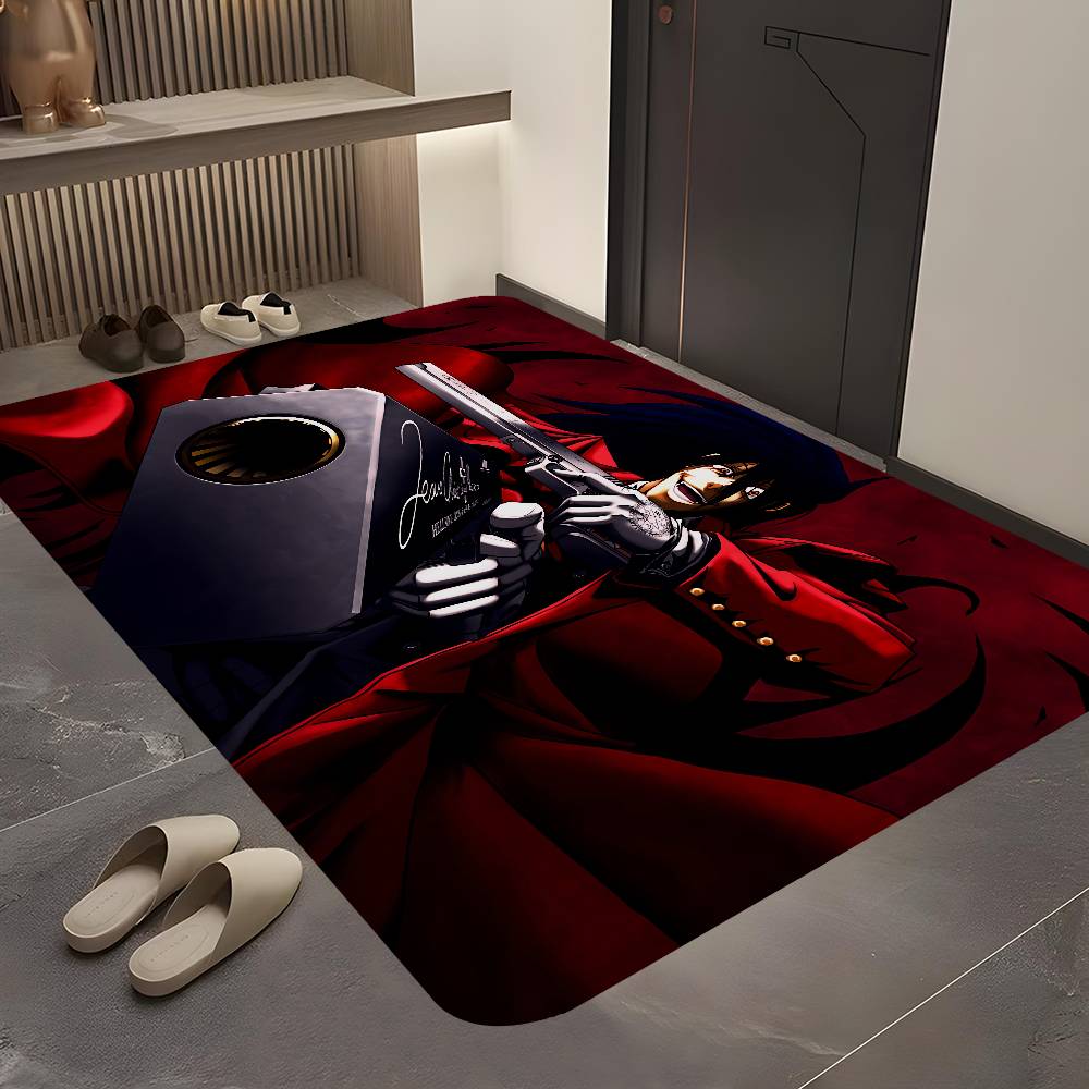 Anime H-Hellsing Bathroom Mat Kids Room Bedroom Decoration Balcony Anti-Slip Doormat Living Room Bedside Area Rugs
