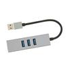 4-Port USB3.0 Hub Multiport Plug and Play 5Gbps High Speed USB3.0 zu RJ45 Netzwerkadapter USB Dockingstation Silber