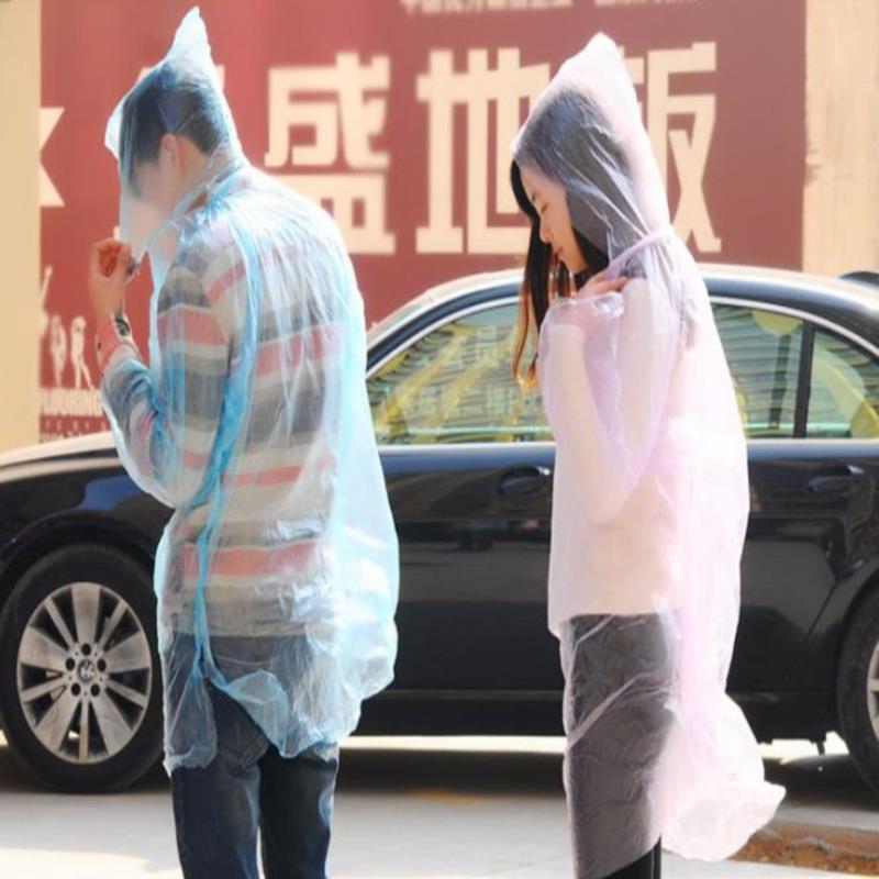 Disposable Pvc Raincoat Rainwear Suit Thickened Waterproof Rain Poncho Coat