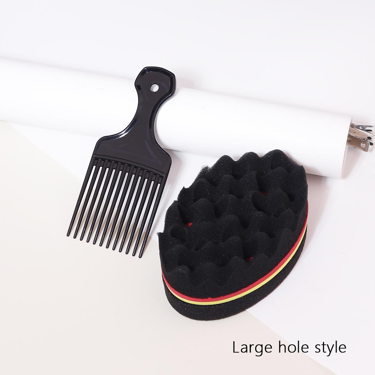 

2pcs/set of wide toothed brush combs insertion type comb and African style sponge brush Special for real hair wigs