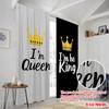 2pcs,2D plane printing Pattern Curtains King and Queen (38) Versatile Polyester (without rod) Decorations Inside Use for Study,