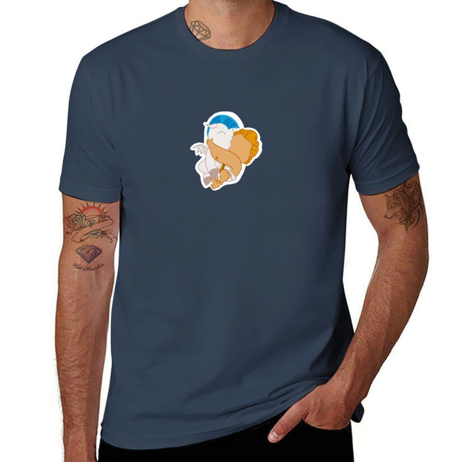 Baby Hercules And Pegasus Hugging Tshirt Urban Style Casual Short Sleeve Top S