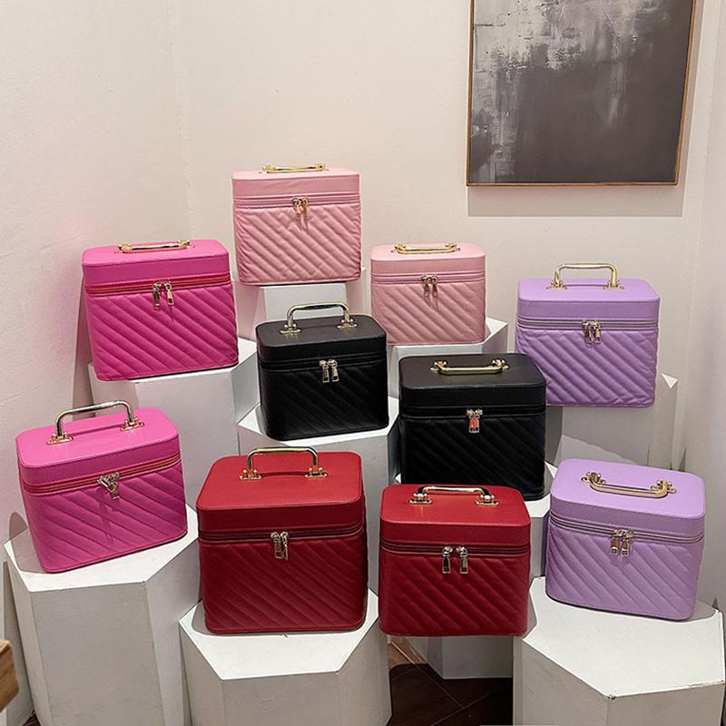 PU Makeup Organizer Women's Toiletry Cosmetic Bag Women Cosmetic Box Suitcase Makeup Case Storage Suitcase for Make Up Organizer