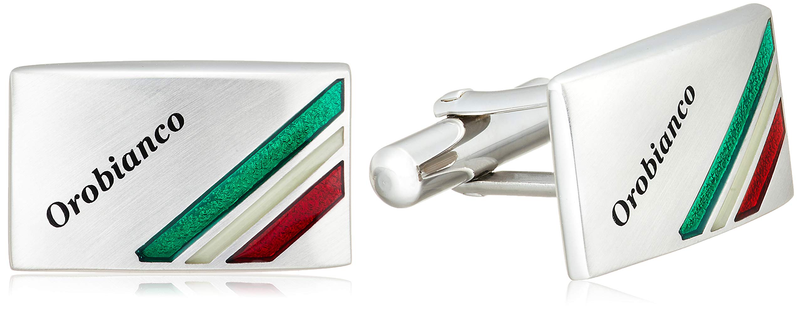 Мужские запонки Orobianco ORC8015A Серебристые, Япония, 12 x 20 x 20 мм (Свободный размер)