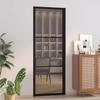 Vidaxl Porta Interna, 76X201,5 Cm, Nera, Vetro Esg E Alluminio