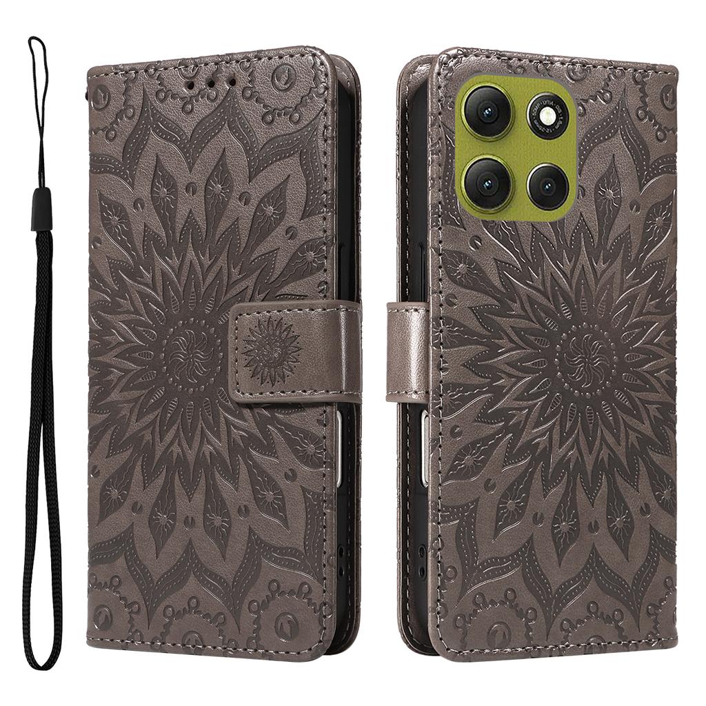 For Motorola Moto G86 5G/G86 Power 5G Leather Wallet Case Sunflower Imprinted Phone Cover