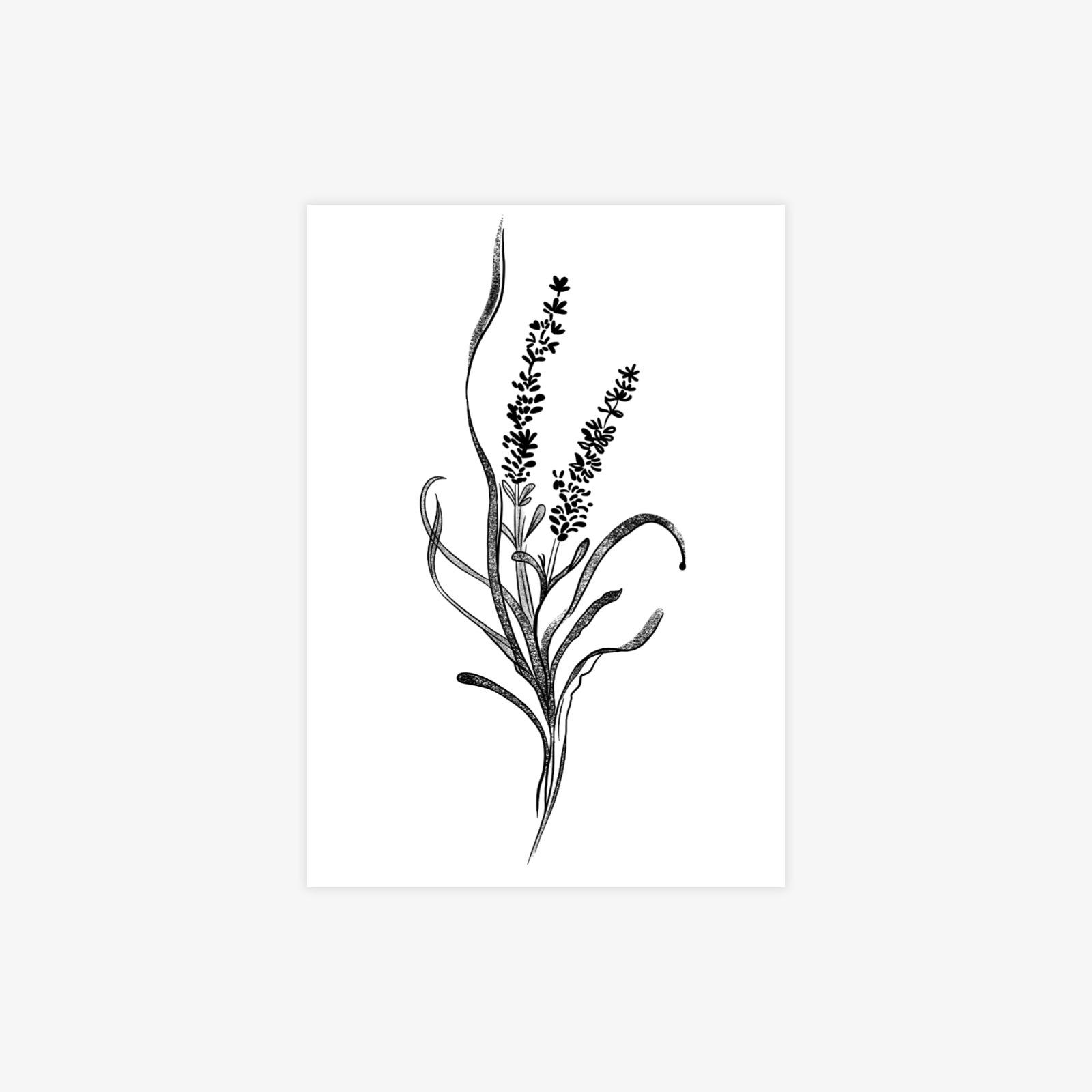 Tattoo Stickers Niche Simple Wheat Tattoo Stickers Disposable Temporary Tattoo Stickers 7*10