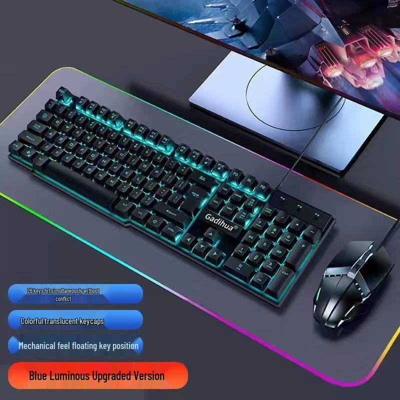 USB Wired Mechanical Feel Keyboard for Gaming and Office