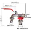 1 Inlet 2 Outlet Dual Nipple Faucet Universal Double Valve Faucet  Washing Machine