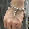 Handgefertigtes Y2K Sternarmband, Sternanhänger, Sternbrand-Armband, Streetstyle-Armband, Punk-Halskette, Y2K-Armband für Männer und Frauen