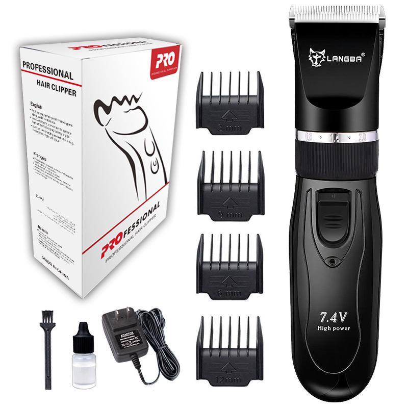 Rechargeable High Power Electric Clippers for Pet Grooming: Horse, Rabbit, and Dog Shearing English Manual
