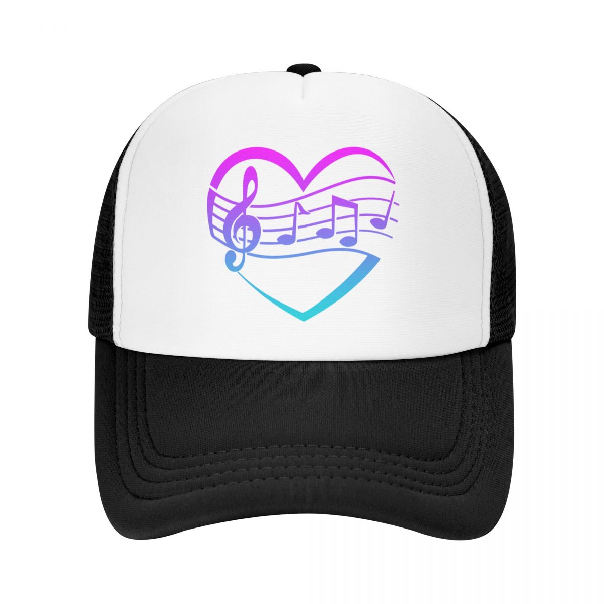 

Fashion Just Love Music Heart Trucker Hat Unisex Women Custom Adjustable Adult Baseball Cap Hip Hop