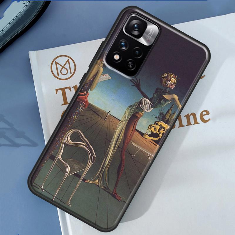 Salvador Dali Kunst-Hülle für Xiaomi Redmi Note 13 12 11 9 10 14 Pro 9S 10S 11S 12S Redmi 14C 10C 12C 13C Abdeckung