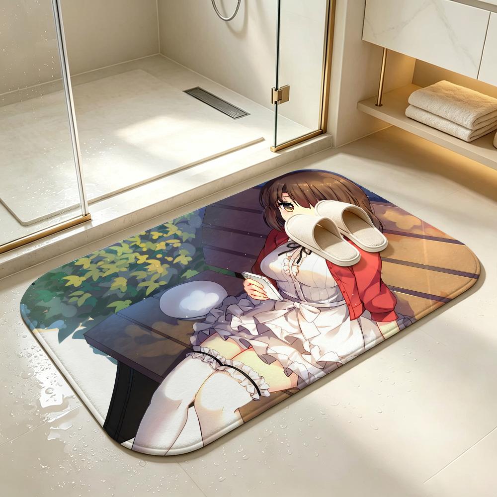 Saekano How to Raise a Boring GirlfriendS Floor Mat Bedroom Carpet, Bathroom Foot Mat, Doormat, Non-Slip Absorbent Multi-Use