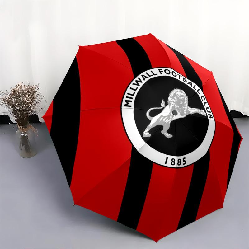 Millwall Football Club2pattern, automatic folding umbrella, portable and foldable design, 8 ribs, a Christmas or birthday gift.
