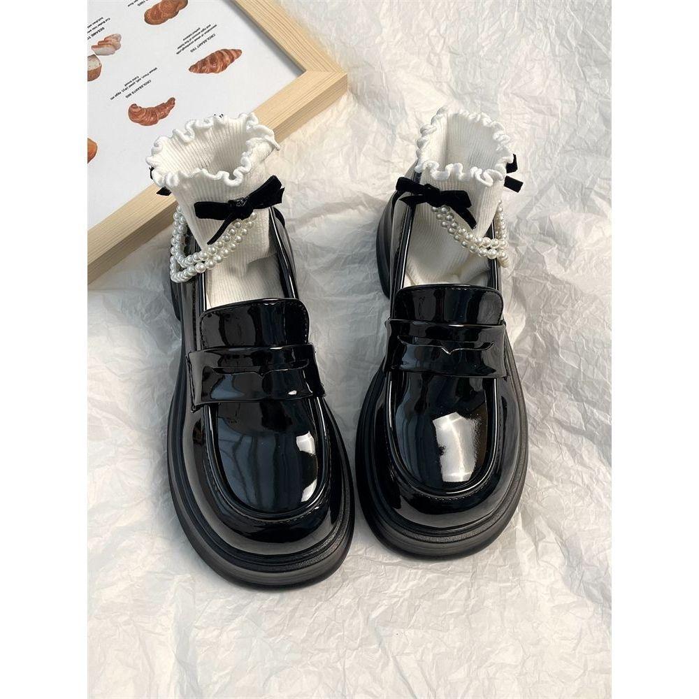 French platform small leather shoes women's British style 2025 new spring and autumn retro jk uniform Mary Jane shoes versatile single shoes