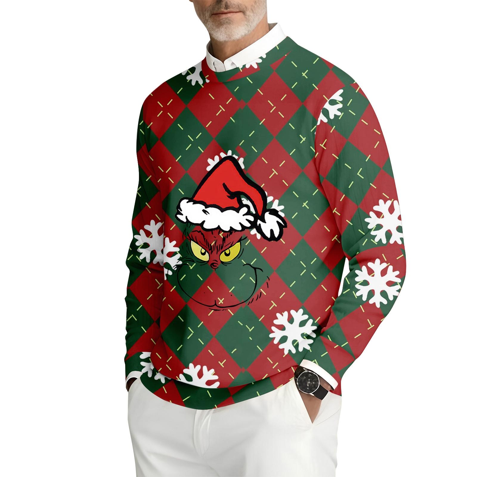 

Мужская толстовка с круглым вырезом и длинными рукавами из рубчатого трикотажа XXXXL