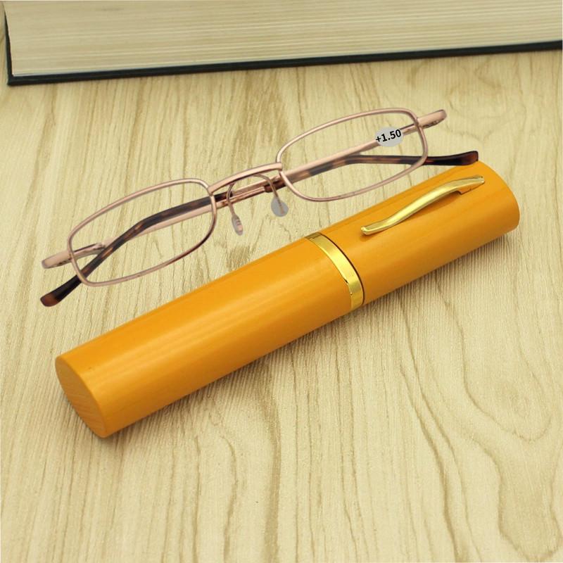 Frame Slim Metal Reading Glasses With Aluminum Alloy Storage Box Gift Fashion