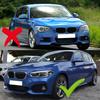 Front Bumper Lip Spoiler For BMW F20 F21 118i 120d 120i M135i M140i M Sport 2015-2019 4Pcs Car Diffuser Splitter Body KitCover QCYZR1