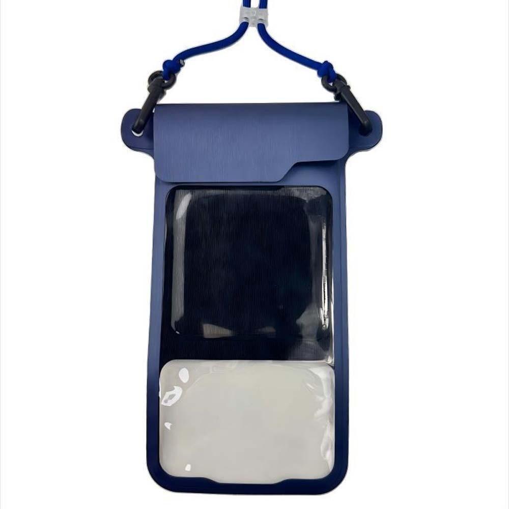 Adjustable Strap Waterproof Phone Pouch Lightweight PVC Storage Pack Crossbody Dry Bag  Kids темно-синий
