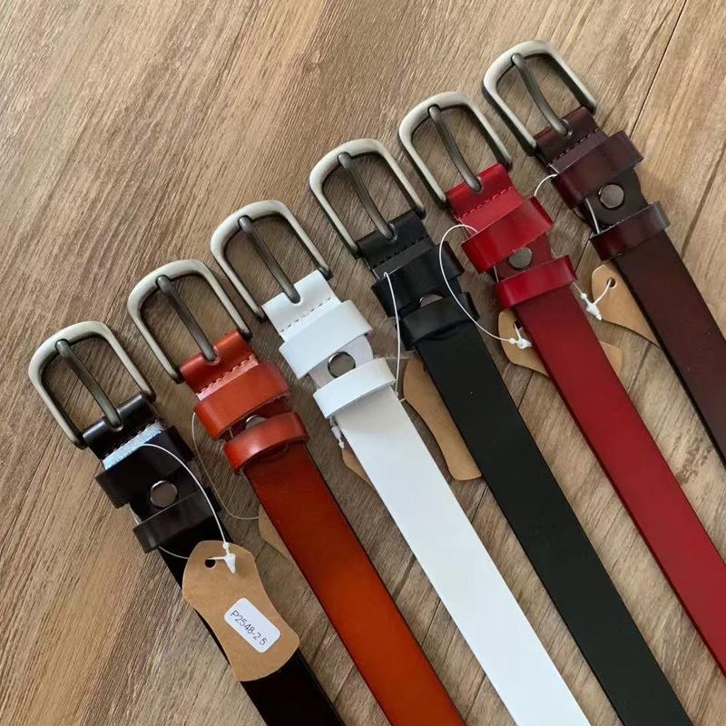 Belt Women'S Retro Niche Cowhide Leather Belt With Jeans Belt