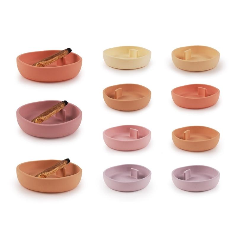 Creative Silicone Mold Candle Tray Moulds Plaster Crafting Moulds Silicone Texture Suitable for Home Decors Enthusiasts