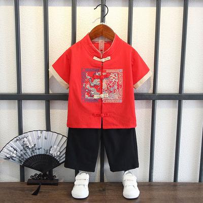 Mädchen Hanbok Jungen Sommerkleidung Yangqi Antiker Stil Tang Anzug Männer und Frauen Baby Kinder Sommer Chinesischer Stil Aufführungskleidung Anzug