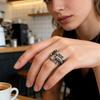 Gothic Scorpion Shape Geometric Open Jewelry Delicate Finger Rings Alloy Texture Suitable for Various Occasion Wear