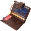 Textured Men's Wallet Made of Genuine Leather CANPELLINI Purse 21691 Brown