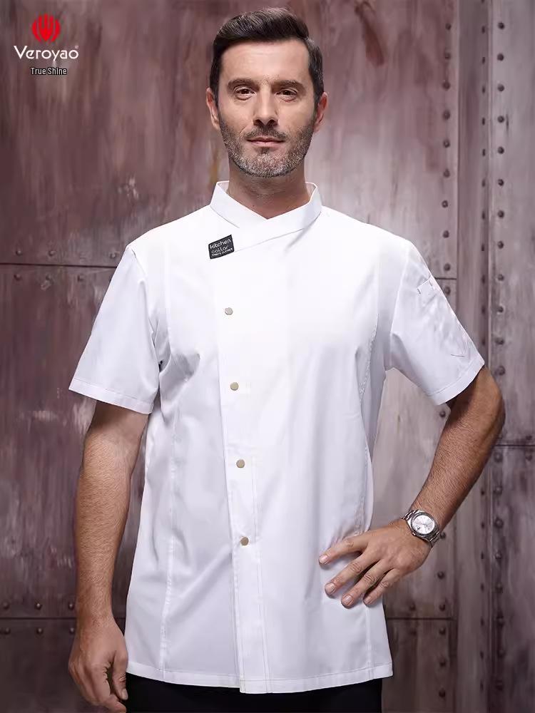 

Мужская шеф-поварская форма высокого класса: Осенне-зимнее пальто с длинным рукавом и логотипом для персонала отеля и ресторана. XXXL