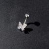 Butterfly Flower Belly Button Ring Mini Body Jewelry Sexy Belly Piercing Ring  Women Girls