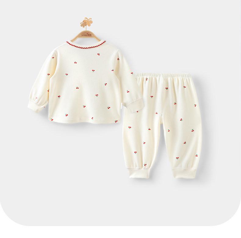 Youqi Children's Long-Sleeved Pajama Set - Soft, Warm Autumn Underwear for Kids
