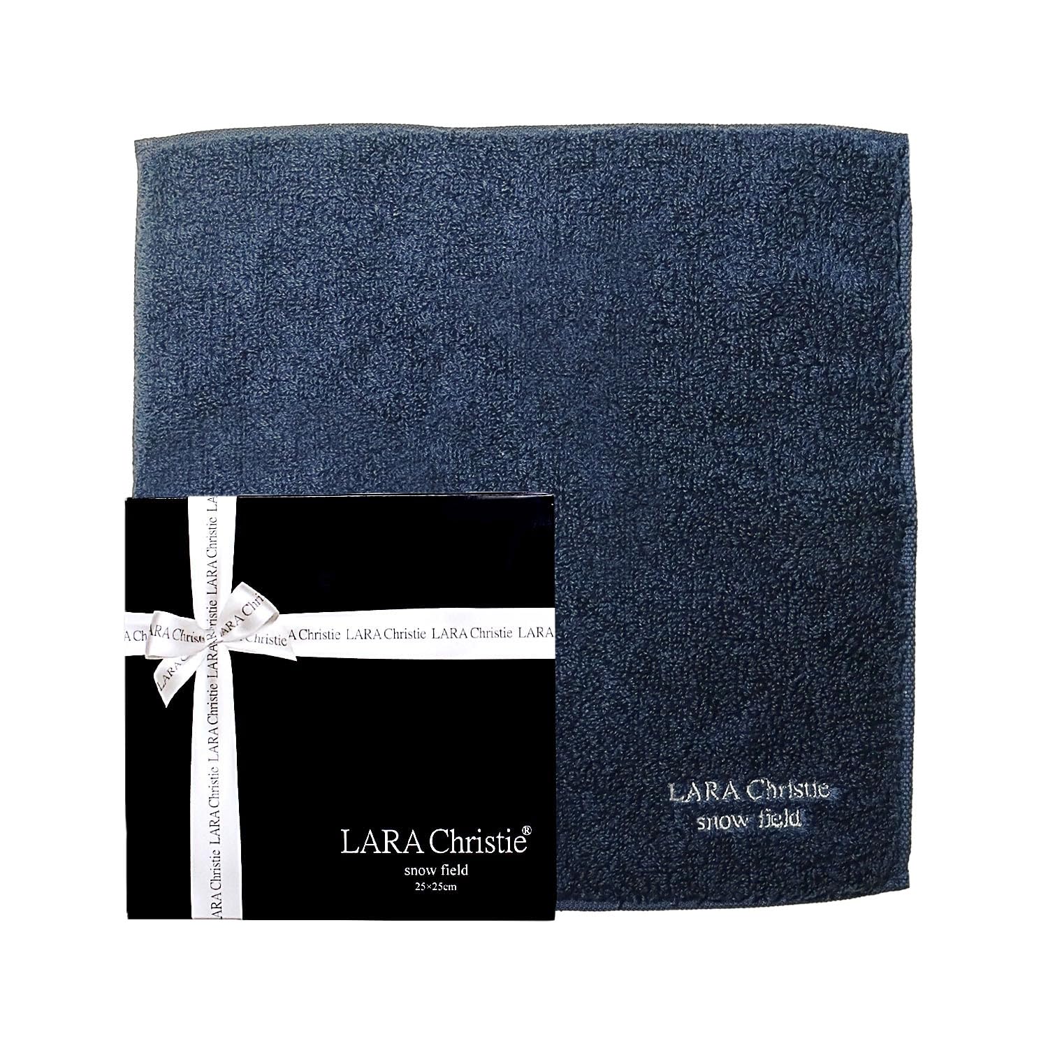 [Lara Christie] Cotton Hand Towel, Imabari Towel, Snow Field, Navy