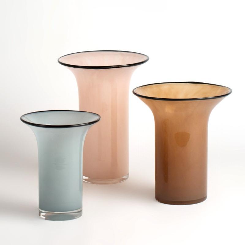 Modern Glass Vase Living Room Desktop Flower Vase Balcony Large Caliber Storage Flower Bottle Simple Home Decoration Accessories