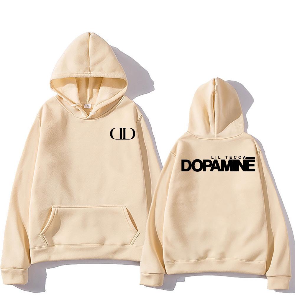 Rapper Lil Tecca Dopamine Album Merch Hoodie Men Women Long Sleeve Sweatshirt Gothic Streetwear Loose Versatile Pullover