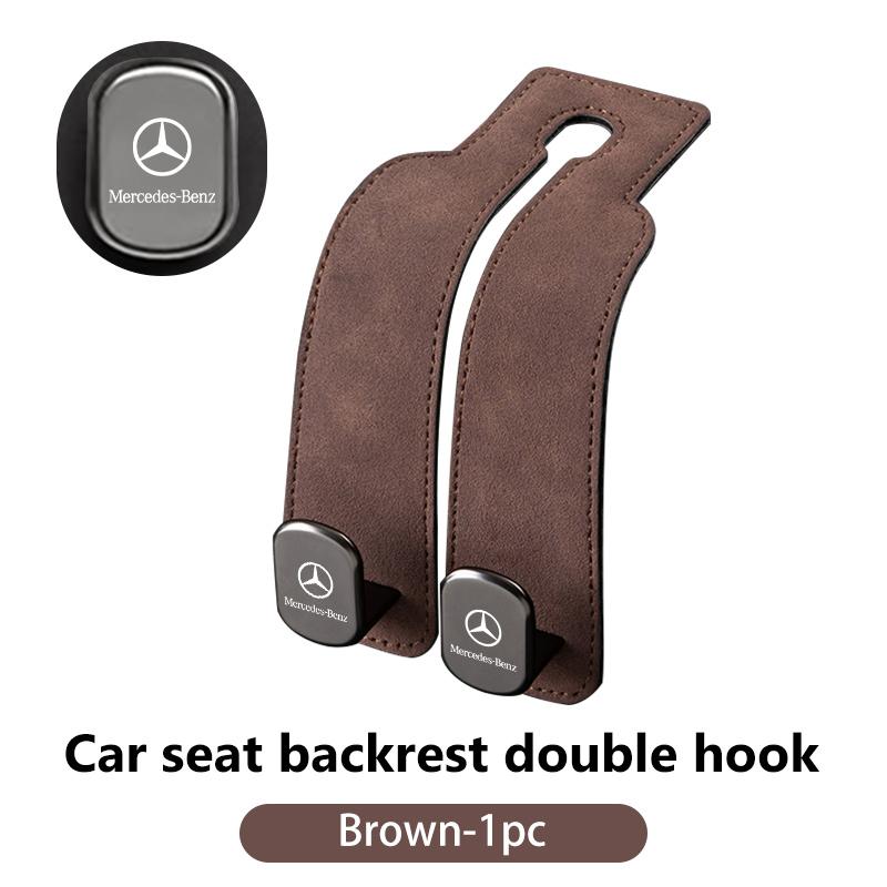 For Benz Car Headrest Hook Suede Rear Seat Hanging Dual Hook Storage Interior Accessories CITAN VITO SPRINTER CLS SLK Sport ML AM0