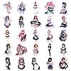 50Pcs Anime Cartoon Maid Stickers Cute Beauty Computer Cartoon Graffiti Suitcase Notebook Computer DIY Decoration Sticker Toy