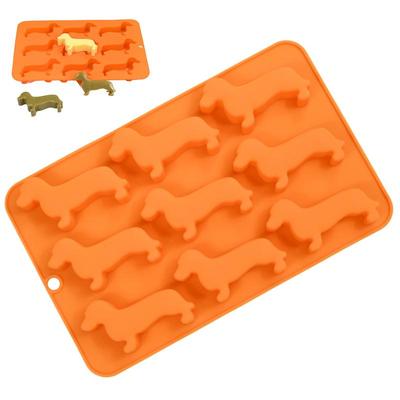 Dackel Silikon Eisform Antihaft Hundeform Silikonformen für Eisleckereien 9-fach Schokoladenformen Eisform Kuchenformen