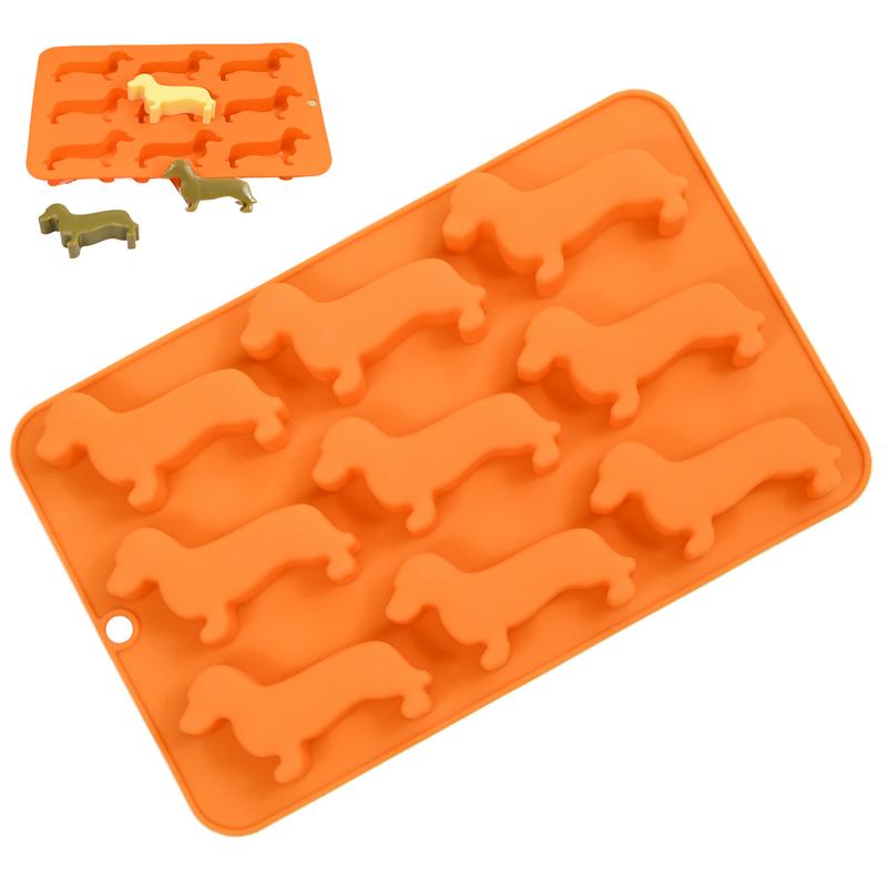 Dachshund Silicone Ice Mold Non-Stick Dog Shaped Silicone Molds For Ice Treats 9-cavity Chocolate Moulds Ice Mold Cake Molds