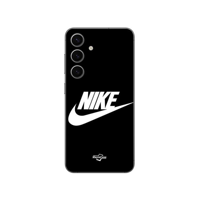 Coque - Maniacase - Samsung Galaxy S24 Plus - Souple - Nike Logo - Noir et Blanc