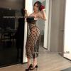 European and American Sheer Lace Nightgown Lingerie Dress - Women's Sexy Stage Uniform Nightwear