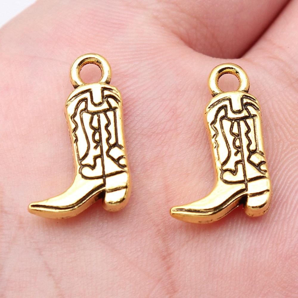 Shoes High Heel Fashion Charm Antique Bronze Zinc Alloy Jewelry Making Supplies for Women Earring Charms Handmade