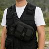 Outdoor Sling Bag for Men Nylon Water Proof Chest Shoulder Pack Sling Fishing Backpack for Hiking Camping Black