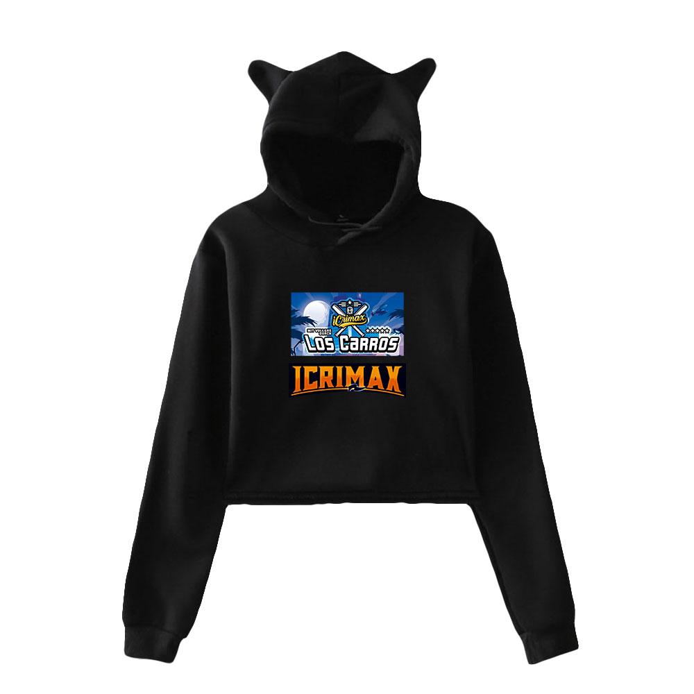Cat Ear Hoodies Sweatshirt Icrimax for Women Sexy Pink Color Fashion Autumn Streetwear Cool Clothes