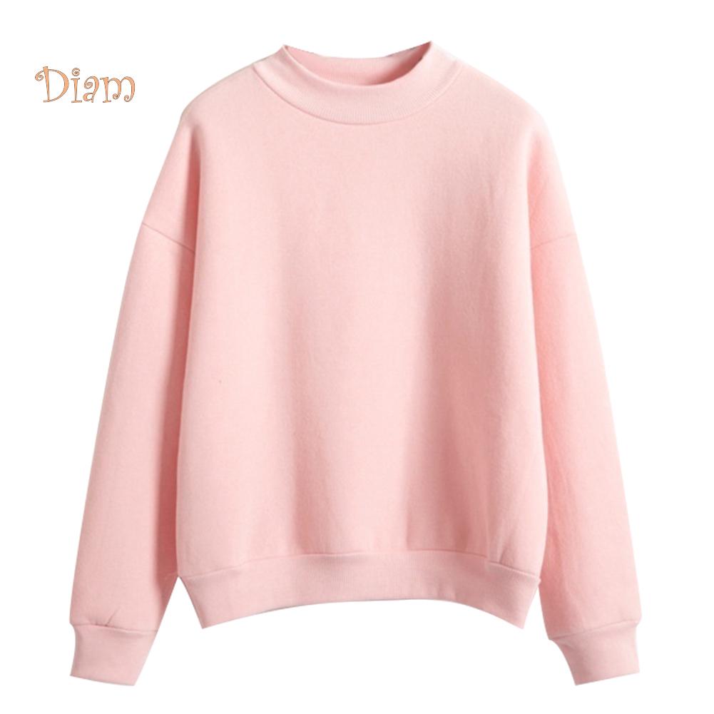 TOP-FASHION-WOMEN Autumn Winter Casual Crew Neck Long Sleeve Sweatshirt Pullover