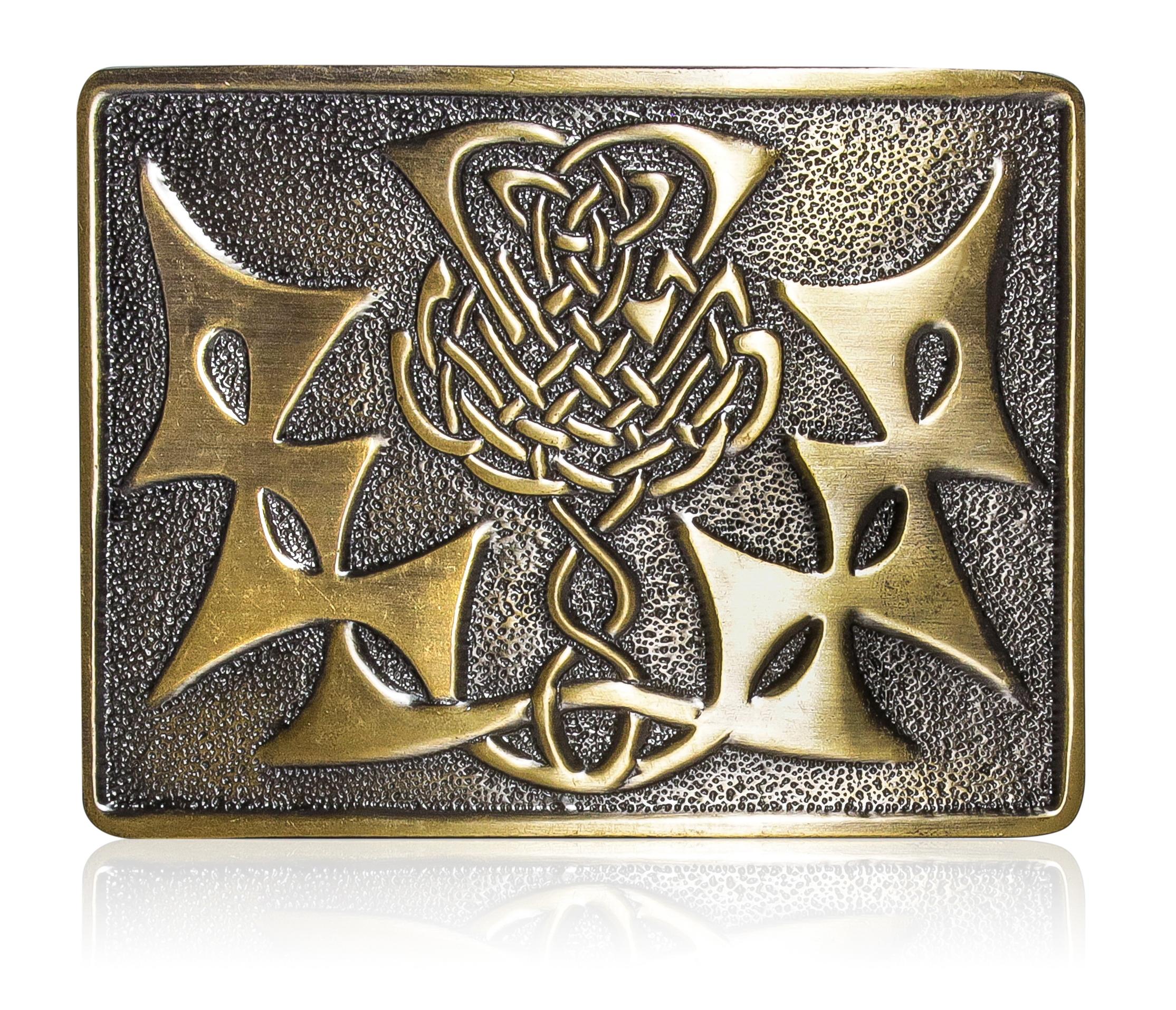 

Шотландський кілт, пряжка, латунний дзеркальний блиск, кельтський античний дизайн Sporran one size антична латунь кольору