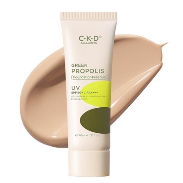 CKD Green Propolis Foundation-Free Sun Cream SPF50+ PA++++ Tone-Up Sunscreen 40ml