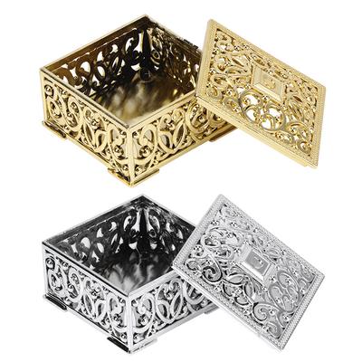 12Pcs European Style Hollow Square Candy Box Container Sugar Box Wedding Supplies
